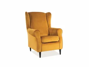 Крісло м'яке оксамитове SIGNAL BARON Velvet, Bluvel 68 - каррі фото