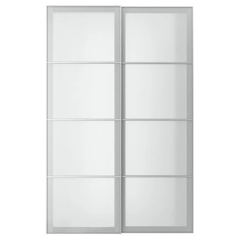 IKEA SVARTISDAL СВАРТІСДАЛЬ, розсувні дверцята, 2 шт., білий під папір, 150x236 см 894.397.90 фото №1