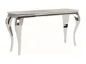 Журнальний стіл SIGNAL PRINCE C CERAMIC стільниця - білий мармур, CALACATTA ніжки - метал хром, 40x120 см фото thumb №1