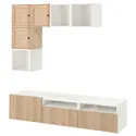 IKEA BESTÅ БЕСТО / EKET ЭКЕТ, комбинация для ТВ, белый / сосна, 180x42x170 см 194.880.10 фото thumb №1