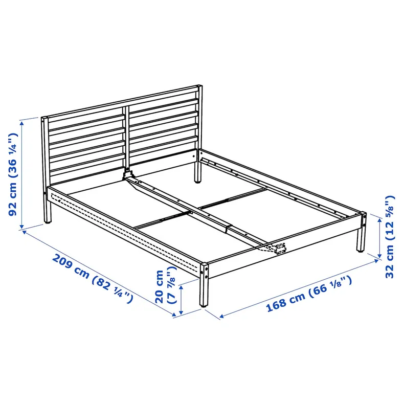 IKEA TARVA ТАРВА, каркас ліжка, сосна / Ліндбоден, 160x200 см 195.901.64 фото №10