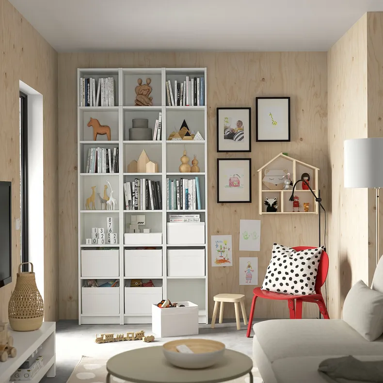 IKEA BILLY БІЛЛІ, книжкова шафа, білий, 120x28x237 см 390.178.39 фото №4