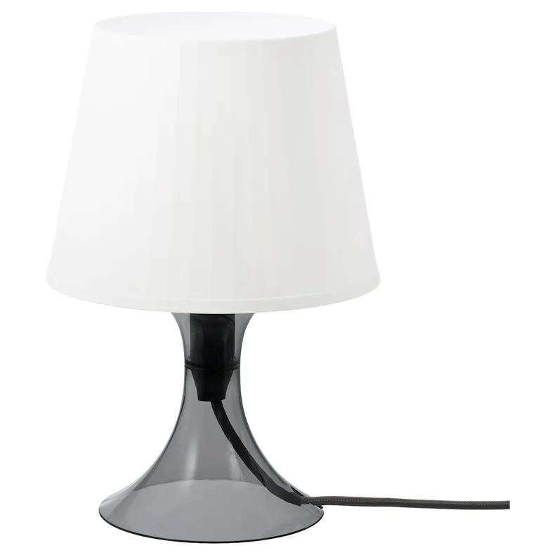 IKEA LAMPAN ЛАМПАН, настільна лампа, темно-сірий / білий, 29 см 004.840.74 фото №1