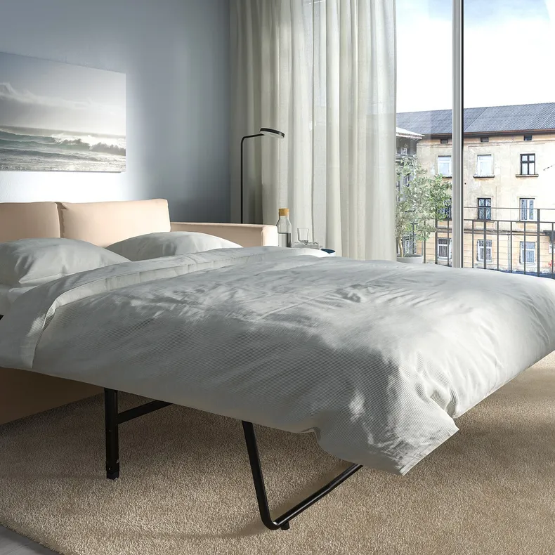 IKEA VIMLE ВІМЛЕ, 2-місний диван-ліжко, ХАЛЛАРП бежевий 595.370.23 фото №4