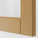 IKEA METOD МЕТОД, настінна шафа, полиці / 2 склх дверц, білий / ФОРСБАККА дуб, 60x100 см 995.093.58 фото thumb №2