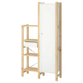 IKEA IVAR ІВАР, 2 секції/полиці/шафа, сосна/біла, 92x30x179 см 794.038.24 фото