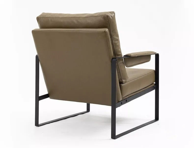 Крісло м'яке з металевим каркасом SIGNAL FOCUS Buffalo, екошкіра: оливковий фото №11