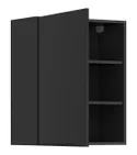 BRW Sole L6 60 см левый верхний кухонный шкаф черный матовый, черный/черный матовый FM_G_60/72_L-CA/CAM фото thumb №3
