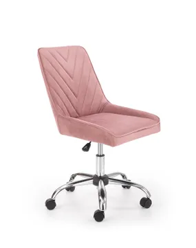 Крісло комп'ютерне офісне обертове HALMAR RICO, рожевий оксамит фото