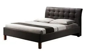 Кровать двуспальная HALMAR SAMARA 160x200 см черный фото