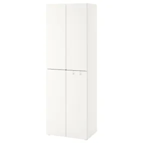 IKEA SMÅSTAD СМОСТАД / PLATSA ПЛАТСА, гардероб, білий білий/з 2 штангами для одягу, 60x57x181 см 994.282.77 фото