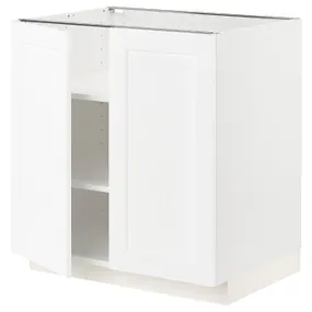 IKEA METOD МЕТОД, напольный шкаф с полками / 2дверцами, белый Энкёпинг / белая имитация дерева, 80x60 см 494.733.66 фото