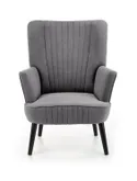 Мягкое кресло бархатное HALMAR DELGADO BLUVEL 14, серый фото thumb №7