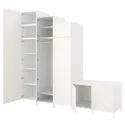 IKEA PLATSA ПЛАТСА, гардеробна шафа з 9 дверцятами, білий САННІДАЛЬ/білий, 300x57x271 см 794.243.22 фото thumb №1