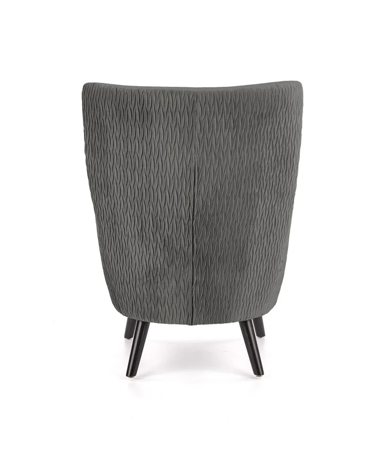 Кресло мягкое HALMAR RAVEL серый/черный фото №6