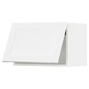 IKEA METOD МЕТОД, навесной горизонтальный шкаф, белый Энкёпинг / белая имитация дерева, 60x40 см 494.734.89 фото