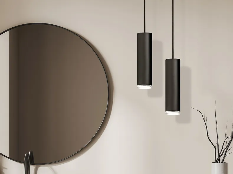 BRW Подвесной светильник для ванной комнаты Turin алюминий черный 093310 фото №2