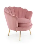 Мягкое кресло HALMAR AMORINITO светло-розовый/золотой фото thumb №1