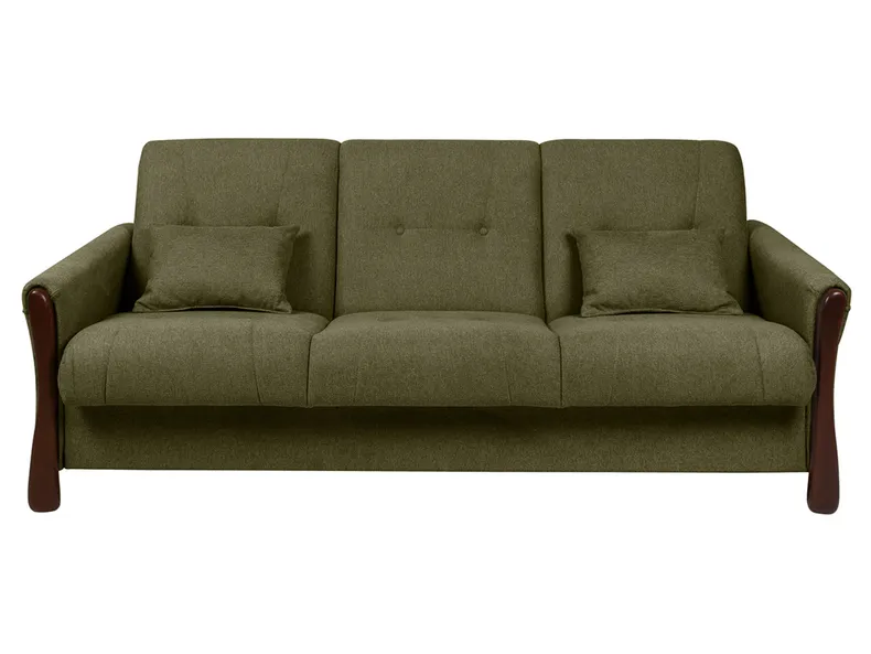 BRW Flora, диван-кровать, Моноли 38 Зеленый/орех WE-FLORA-3K-G3_B949F9 фото №1