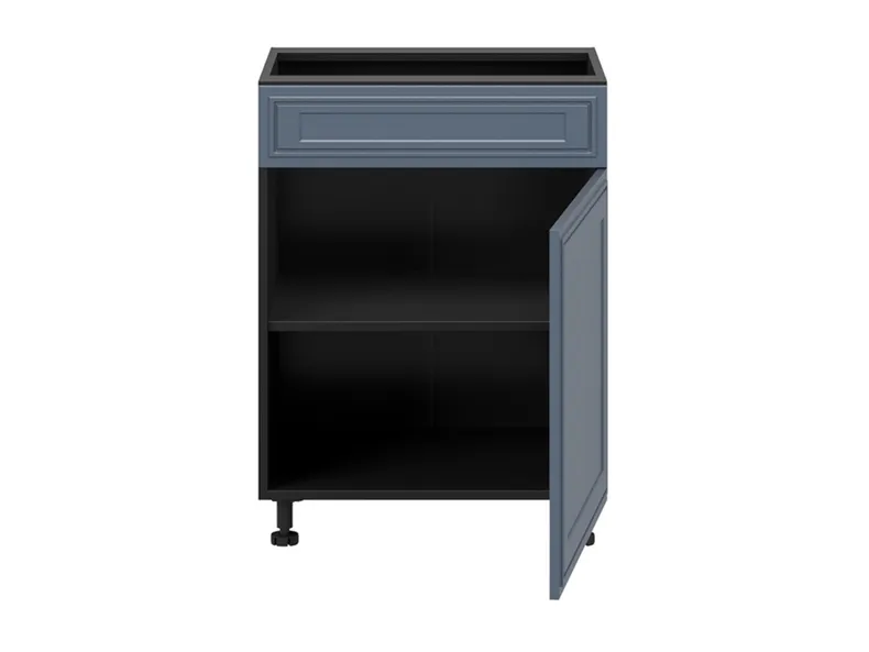 BRW Нижний кухонный шкаф Верди 60 см правый мистик матовый, черный/матовый FL_D1B_60/82_P/B-CA/MIM фото №3