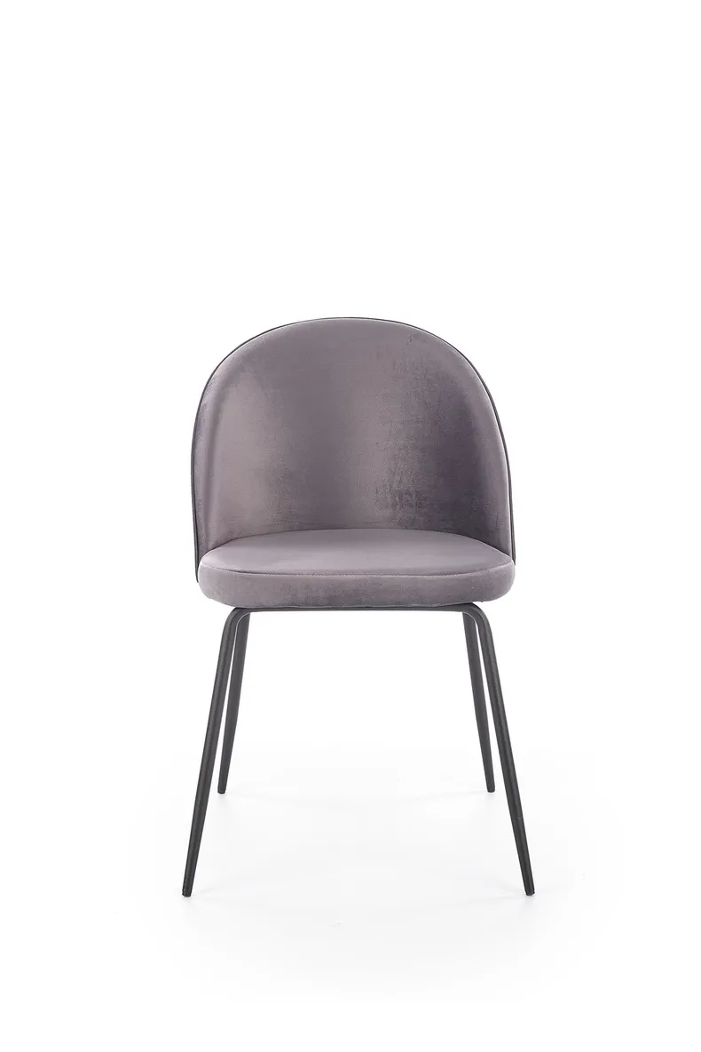 Кухонний стілець оксамитовий HALMAR K314 Velvet, сірий фото №7