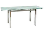 Стіл розкладний SIGNAL GD017, 110-170х74 см, білий / хром фото