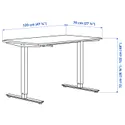 IKEA TROTTEN ТРОТТЕН, стол / трансф, белый / антрацит, 120x70 см 394.295.81 фото thumb №4