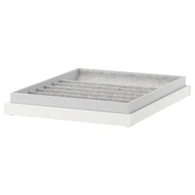 IKEA KOMPLEMENT КОМПЛЕМЕНТ, висувна полиця із вставкою, білий, 50x58 см 292.495.14 фото