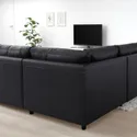 IKEA VIMLE ВІМЛЕ, кутовий диван, 3-місний, з відкритим кінцем/Гранн/Бомстад чорний 993.067.56 фото thumb №3