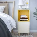 IKEA EKET ЕКЕТ, комбінація шаф із ніжками, білий блідо-жовтий / дерево, 35x35x80 см 295.217.16 фото thumb №2