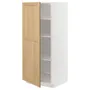 IKEA METOD МЕТОД, висока шафа із полицями, білий / ФОРСБАККА дуб, 60x60x140 см 195.094.18 фото