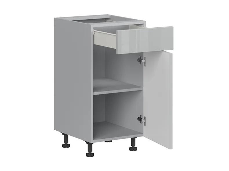 BRW Top Line кухонный базовый шкаф 40 см правый с ящиком серый глянцевый, серый гранола/серый глянец TV_D1S_40/82_P/SMB-SZG/SP фото №3