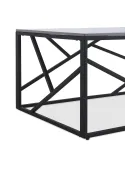 Журнальный столик HALMAR UNIVERSE 2 120x60 см, серый мрамор / черный фото thumb №8