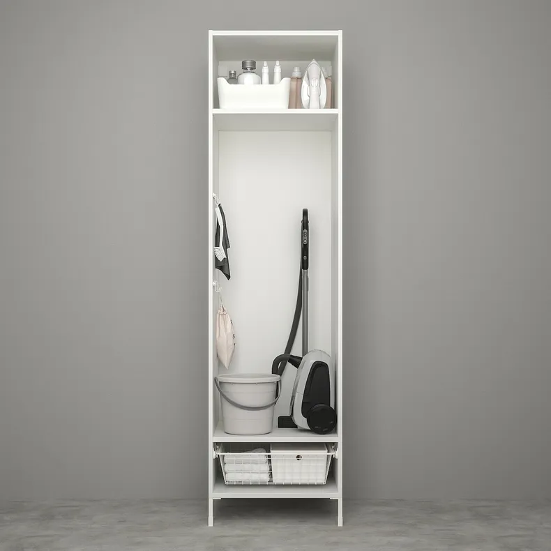 IKEA ENHET ЕНХЕТ, шафа, білий, 60x62x210 см 394.356.76 фото №3