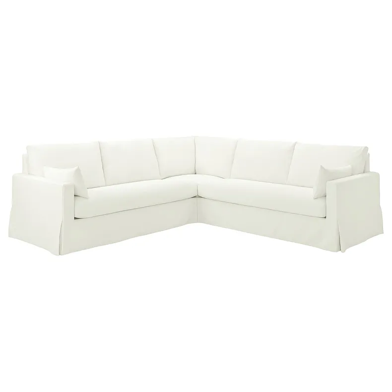 IKEA HYLTARP ХИЛЬТАРП, 4-местный угловой диван, Халларп белый 194.895.66 фото №1