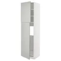 IKEA METOD МЕТОД, висока шафа для холодильника, 2 дв, білий / Хавсторп світло-сірий, 60x60x220 см 195.383.74 фото thumb №1