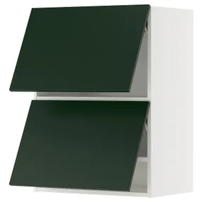 IKEA METOD МЕТОД, навесной шкаф/2 дверцы, горизонтал, белый/Гавсторп темно-зеленый, 60x80 см 795.572.65 фото
