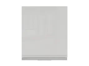 BRW Верхний кухонный шкаф Sole 60 см с вытяжкой правый светло-серый глянец, альпийский белый/светло-серый глянец FH_GOO_60/68_P_FL_BRW-BAL/XRAL7047/IX фото