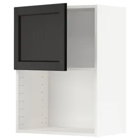 IKEA METOD МЕТОД, навесной шкаф для СВЧ-печи, белый / Лерхиттан с черными пятнами, 60x80 см 194.662.25 фото