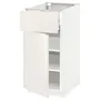 IKEA METOD МЕТОД / MAXIMERA МАКСІМЕРА, підлогова шафа з шухлядами та дверц, білий / ВЕДДІНГЕ білий, 40x60 см 094.606.91 фото