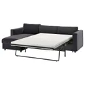 IKEA VIMLE ВИМЛЕ, чехол на 3-местный диван-кровать, с шезлонгом/Djuparp темно-серый 094.335.70 фото thumb №2