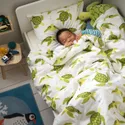 IKEA BLÅVINGAD БЛОВИНГАД, пододеяльник и наволочка, Черепаховый узор зеленый / белый, 150x200 / 50x60 см 305.210.94 фото thumb №4