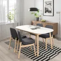 IKEA VEDBO ВЕДБУ / VEDBO ВЕДБУ, стіл+4 стільці, білий/береза, 160x95 см 193.068.83 фото thumb №2