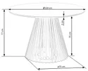 Кухонний стіл HALMAR MIYAKI 120x120 см чорний, дуб натуральний фото thumb №9