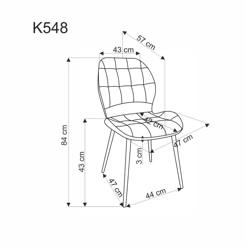 Стул HALMAR K548 горчичный фото №2