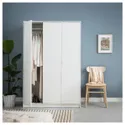 IKEA KLEPPSTAD КЛЕППСТАД, гардероб із 3 дверцятами, білий, 117x176 см 004.417.58 фото thumb №2