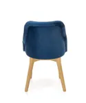 Кухонний стілець HALMAR TOLEDO 2 дуб медовий/темно-синій фото thumb №2