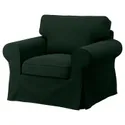 IKEA EKTORP ЭКТОРП, чехол на кресло, Талмира темно-зеленая 805.170.75 фото thumb №1