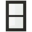 IKEA LERHYTTAN ЛЕРХЮТТАН, скляні дверцята, чорна морилка, 40x60 см 803.560.82 фото thumb №1