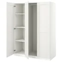 IKEA PAX ПАКС / GRIMO ГРИМО, гардероб, комбинация, белый / белый, 150x60x201 см 094.297.28 фото thumb №1